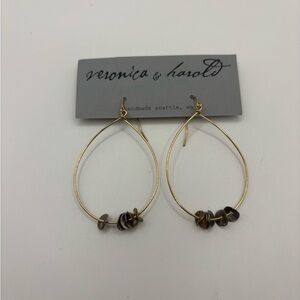 Gold Tear Drop Earrings